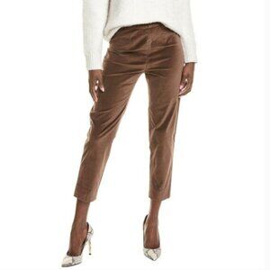 NWT Frances Valentine Lucy Pant Chocolate Brown Size 8 Stretch Velvet